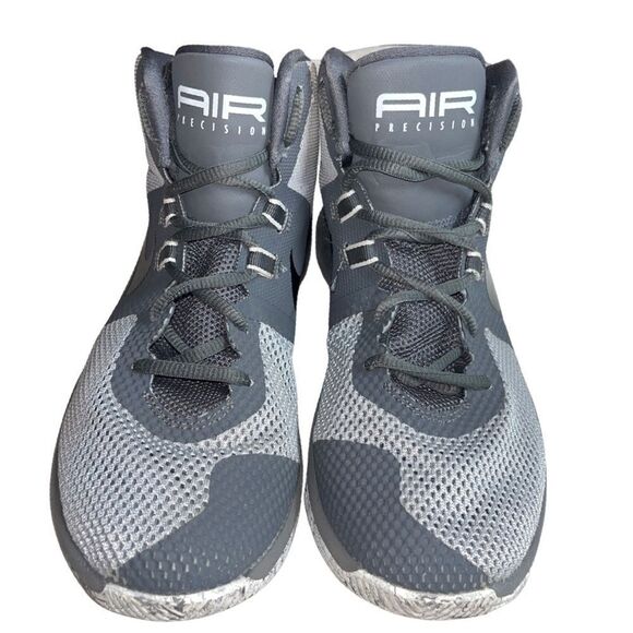 Nike Air Precision Mens Basketball Sneakers Wolf Grey/Black Size 7.5 - Picture 2 of 7
